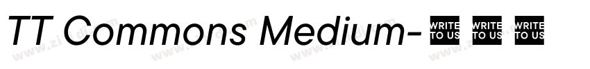 TT Commons Medium字体转换